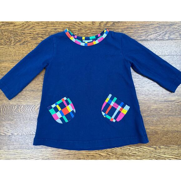 Florence Eiseman Girls' Blue Colorful Pocket Dress Size 2 - Picture 1 of 5